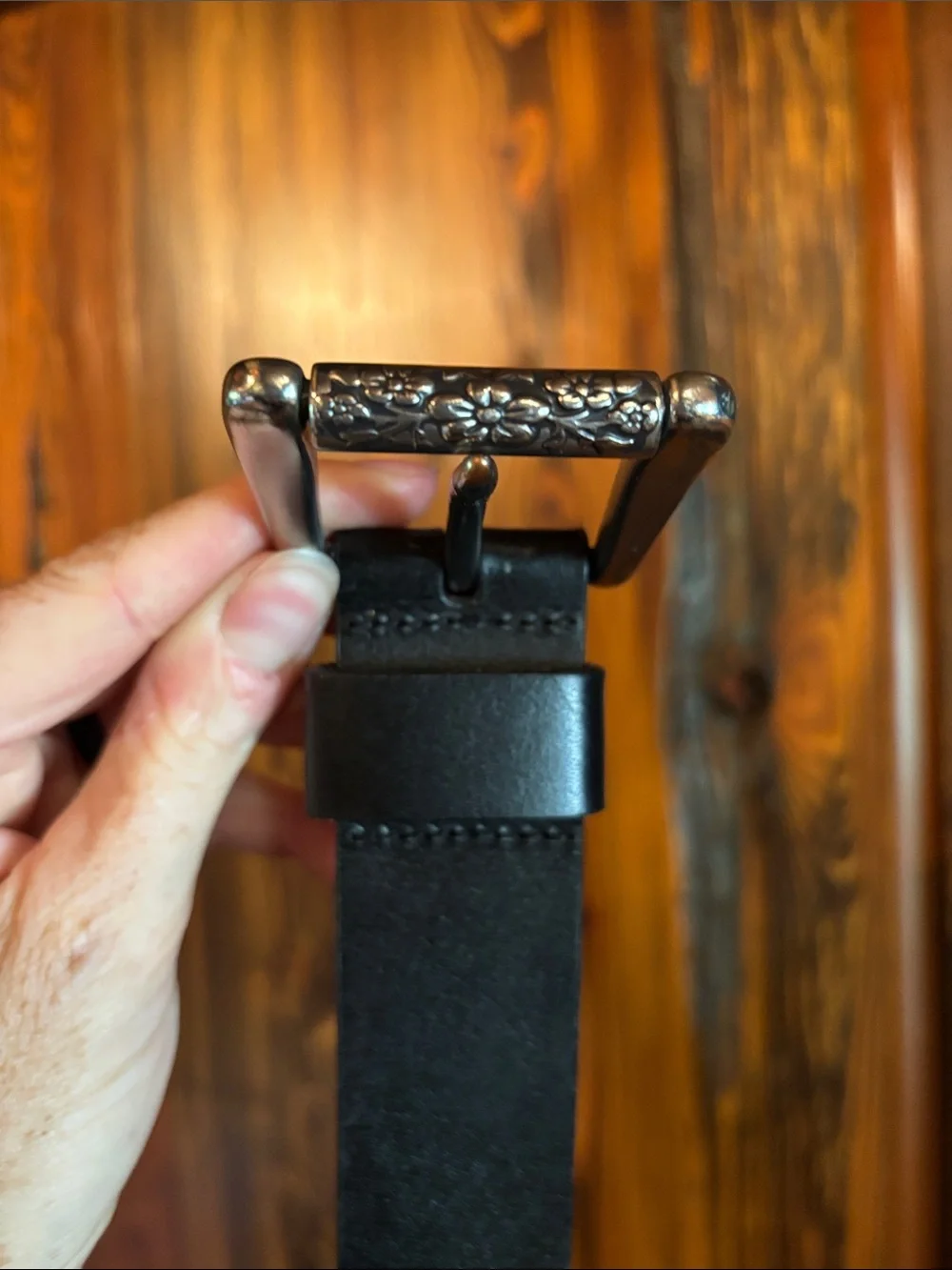 Fossil Genuine Leather Black Belt